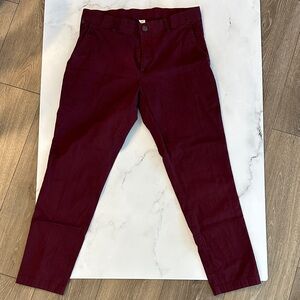 Burgundy Fabletics Men’s Pants Size 32w x 27length tapered